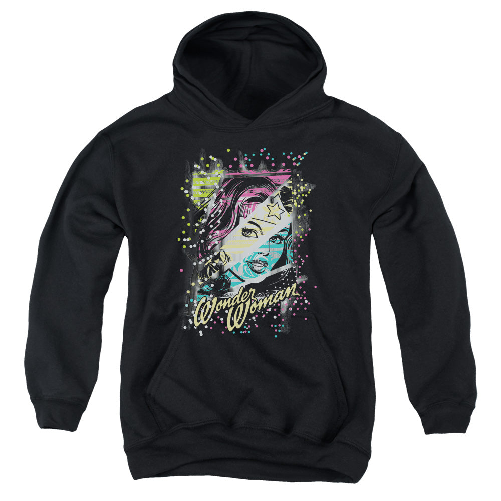 AN OFFCIALLY LICENSED DC COLOR BLOCK YOUTH HOODIE BLACK