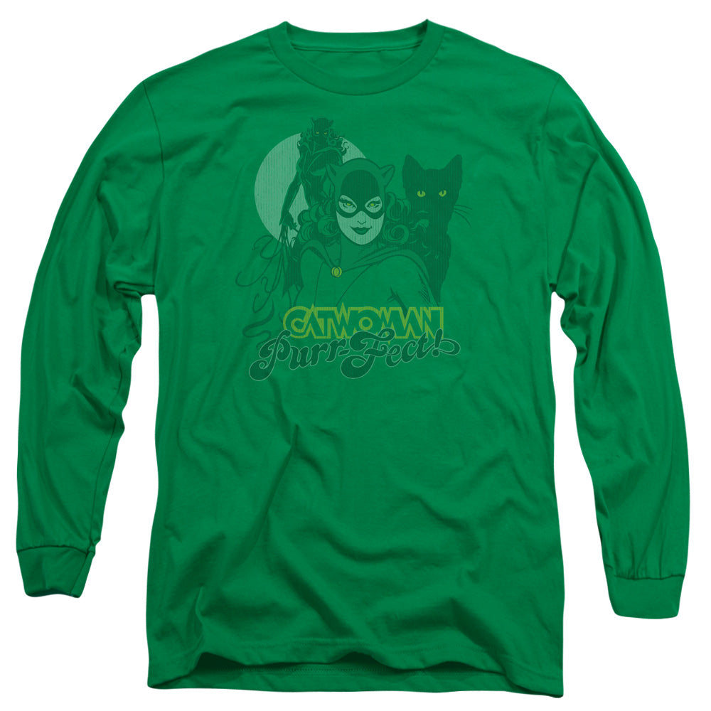 AN OFFCIALLY LICENSED DC PERRFECT! MEN'S LONG SLEEVE T-SHIRT KELLY GREEN