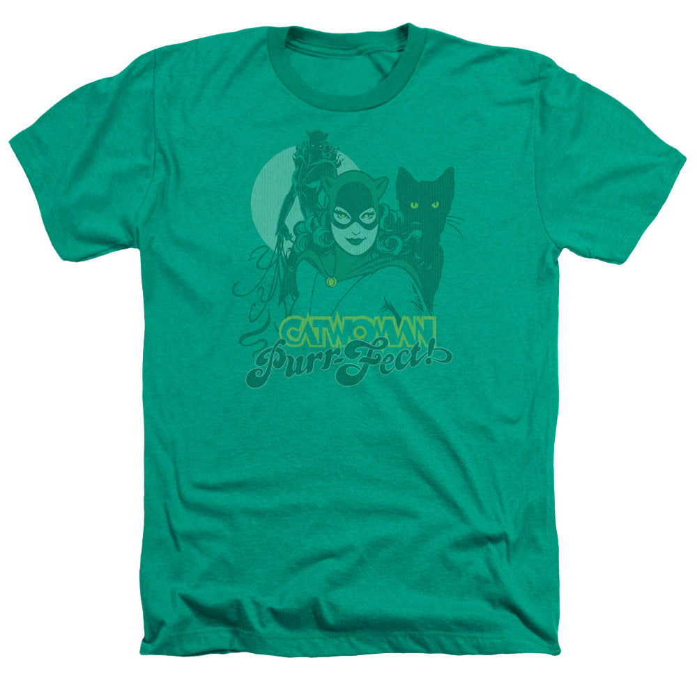 AN OFFCIALLY LICENSED DC PERRFECT! MEN'S HEATHER T-SHIRT KELLY GREEN