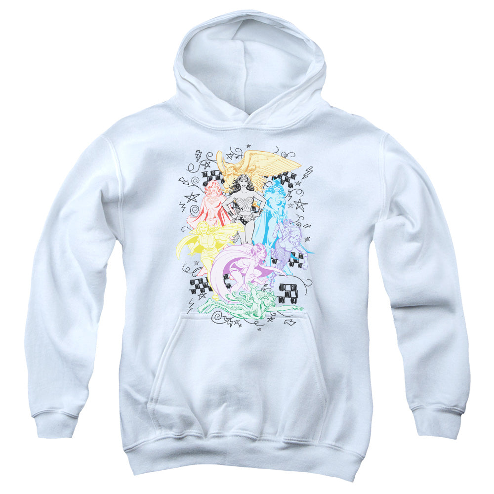 AN OFFCIALLY LICENSED DC SUPER YOUTH HOODIE WHITE
