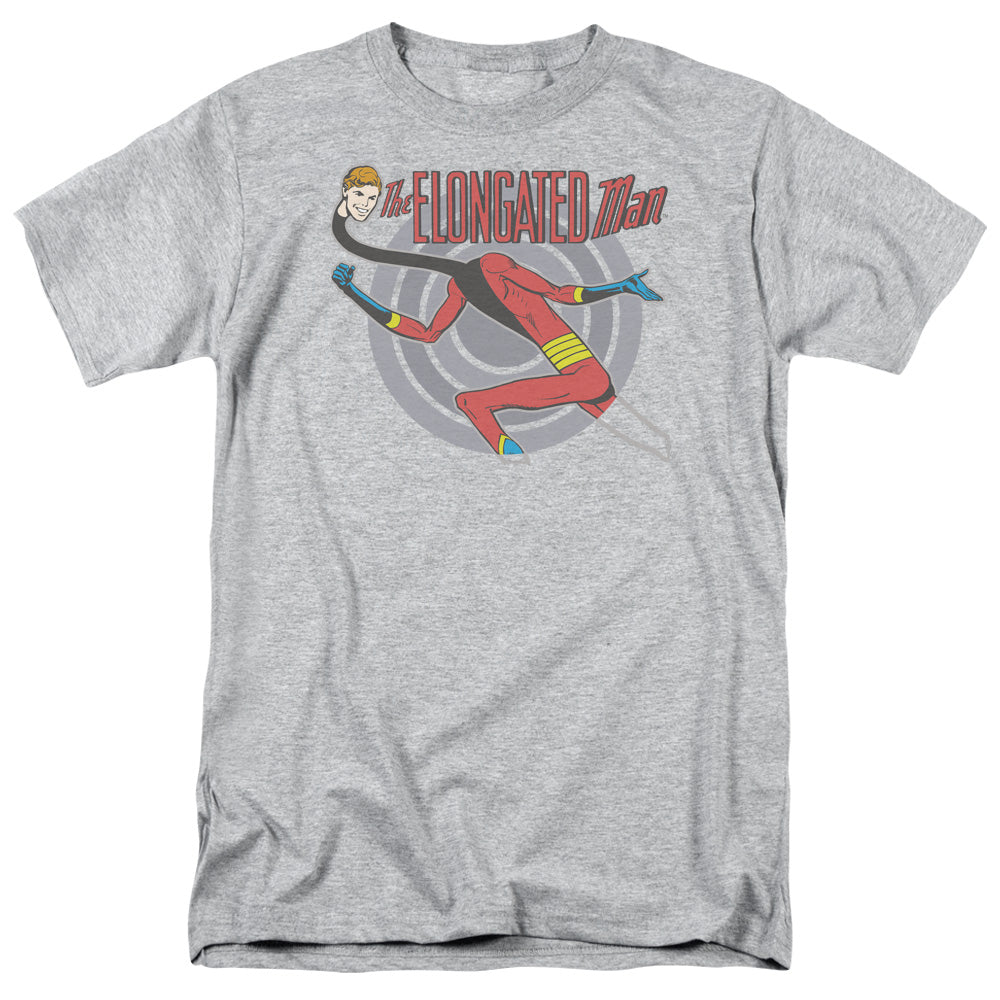 AN OFFCIALLY LICENSED DC ELONGATED MAN MEN'S REGULAR FIT T-SHIRT ATHLETIC HEATHER