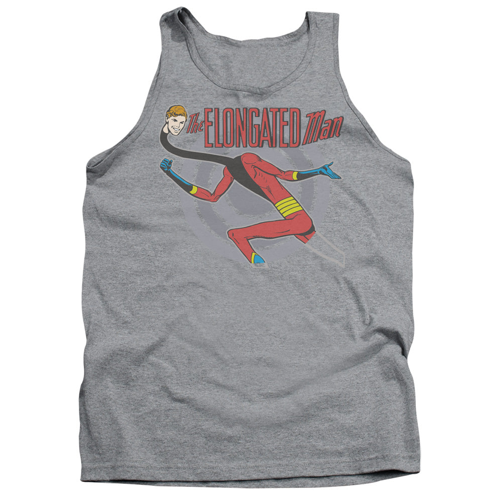 AN OFFCIALLY LICENSED DC ELONGATED MAN ADULT UNISEX TANK TOP ATHLETIC HEATHER