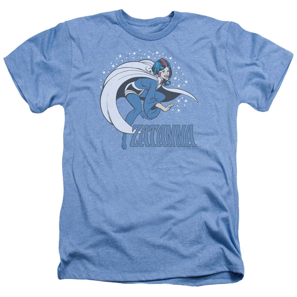 AN OFFCIALLY LICENSED DC ZATANNA MEN'S HEATHER T-SHIRT LIGHT BLUE