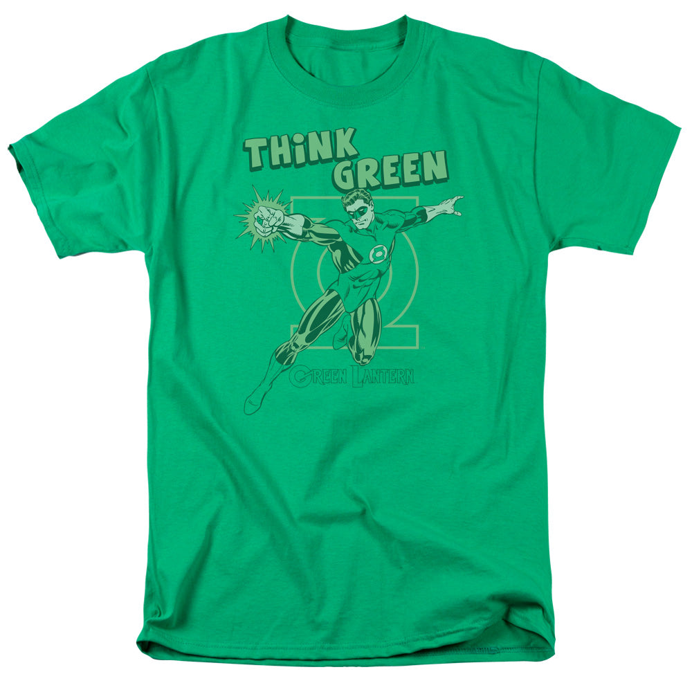 AN OFFCIALLY LICENSED DC THINK GREEN MEN'S REGULAR FIT T-SHIRT KELLY GREEN