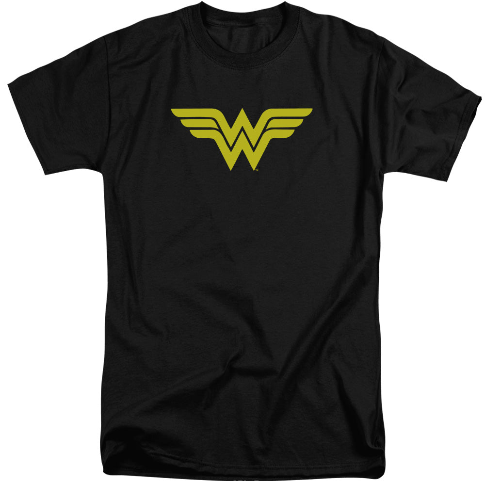 AN OFFCIALLY LICENSED DC WONDER WOMAN LOGO MEN'S TALL FIT T-SHIRT BLACK