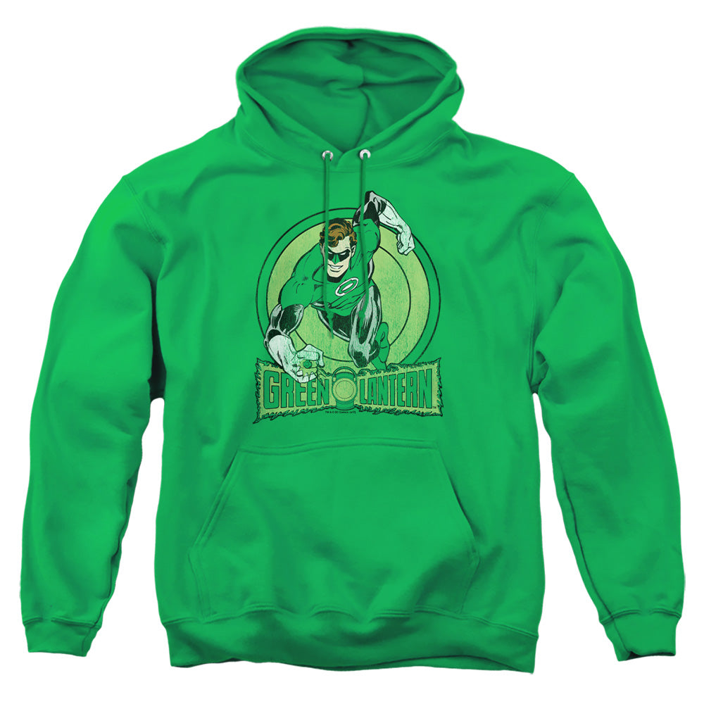 AN OFFCIALLY LICENSED DC GREEN LANTERN ADULT UNISEX PULLOVER HOODIE KELLY GREEN