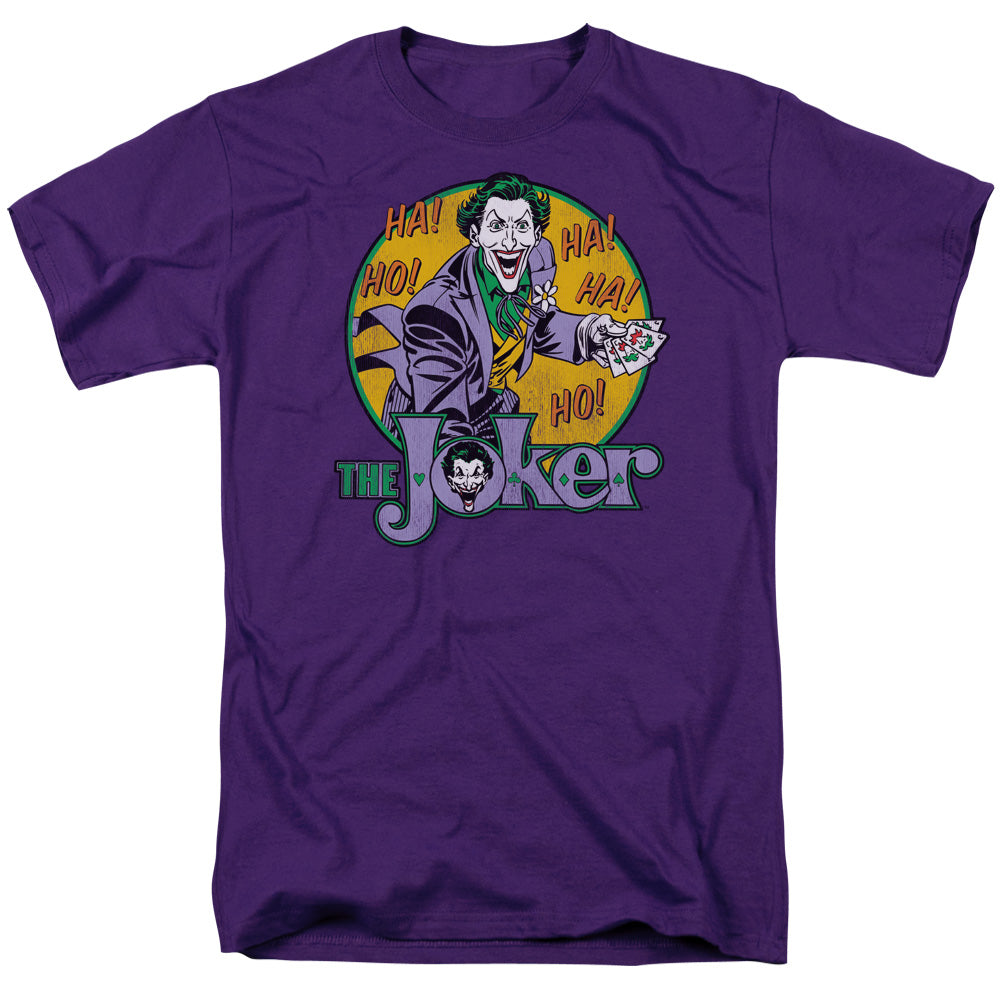 AN OFFCIALLY LICENSED DC THE JOKER MEN'S REGULAR FIT T-SHIRT PURPLE