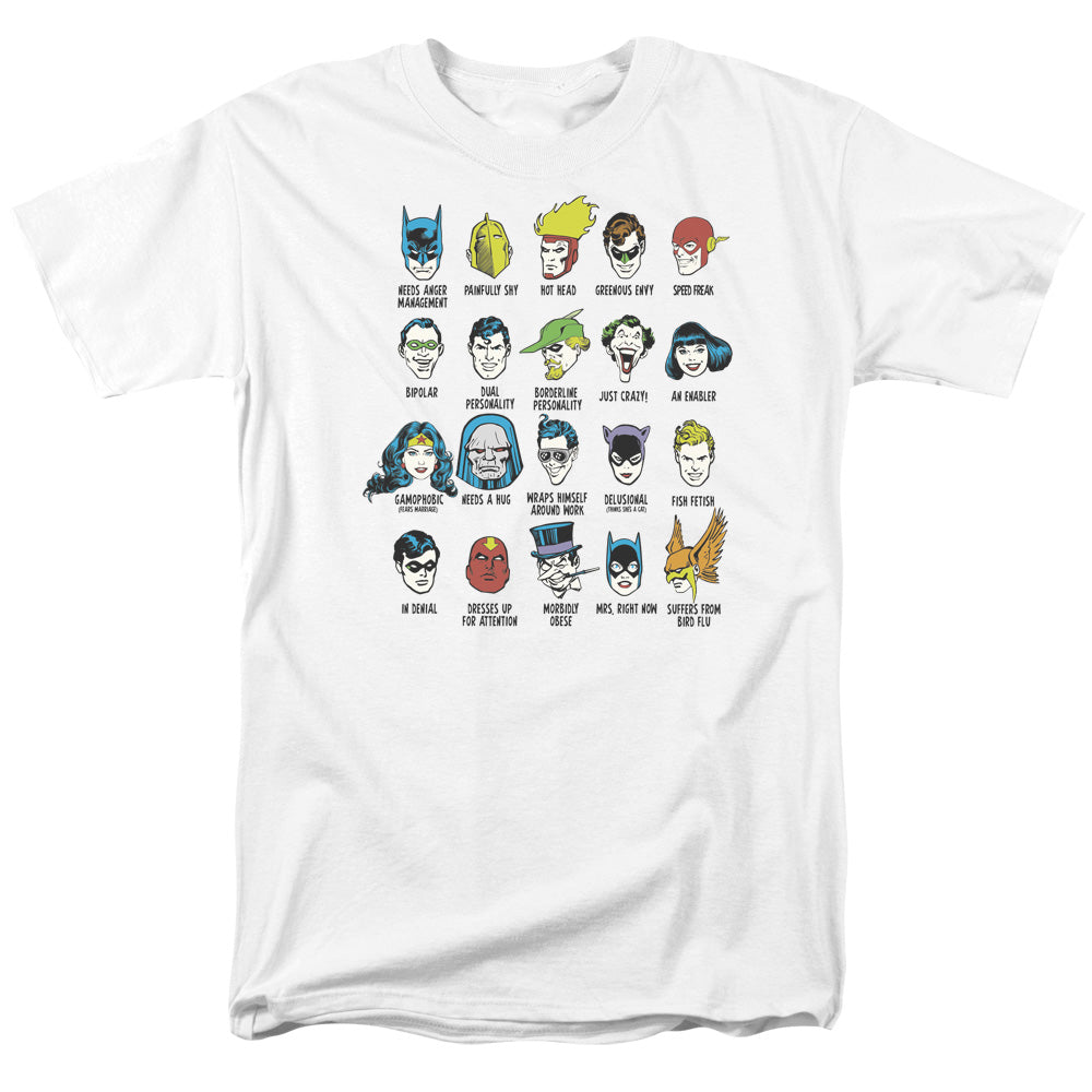 AN OFFCIALLY LICENSED DC SUPERHERO ISSUES MEN'S REGULAR FIT T-SHIRT WHITE