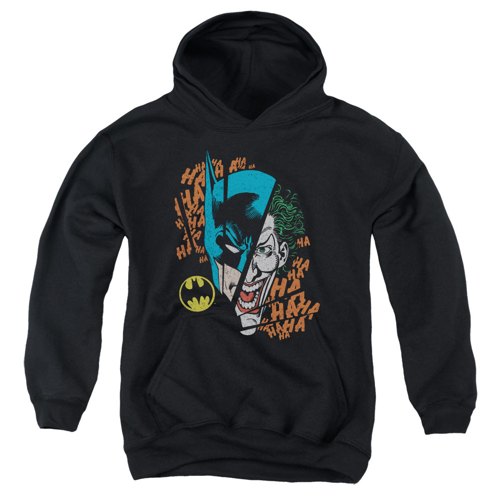 AN OFFCIALLY LICENSED DC BROKEN VISAGE YOUTH HOODIE BLACK