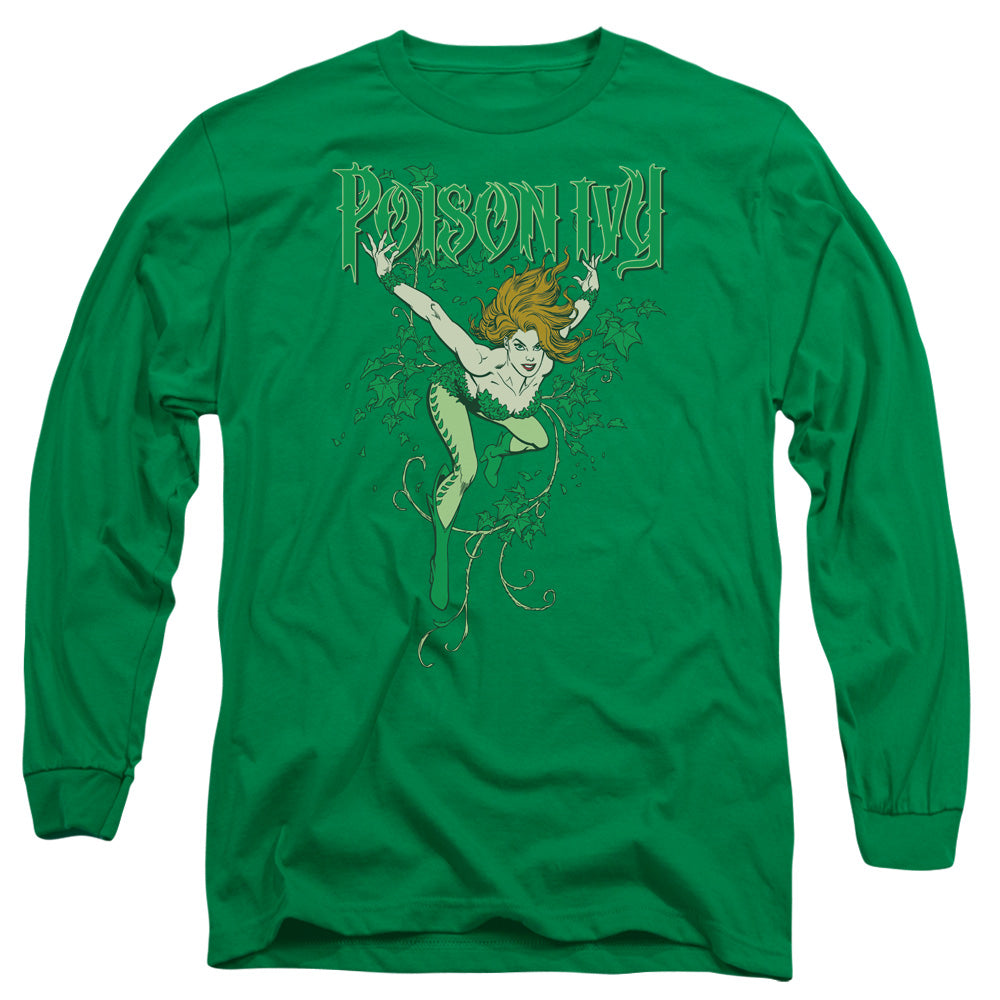 AN OFFCIALLY LICENSED DC POISON IVY MEN'S LONG SLEEVE T-SHIRT KELLY GREEN