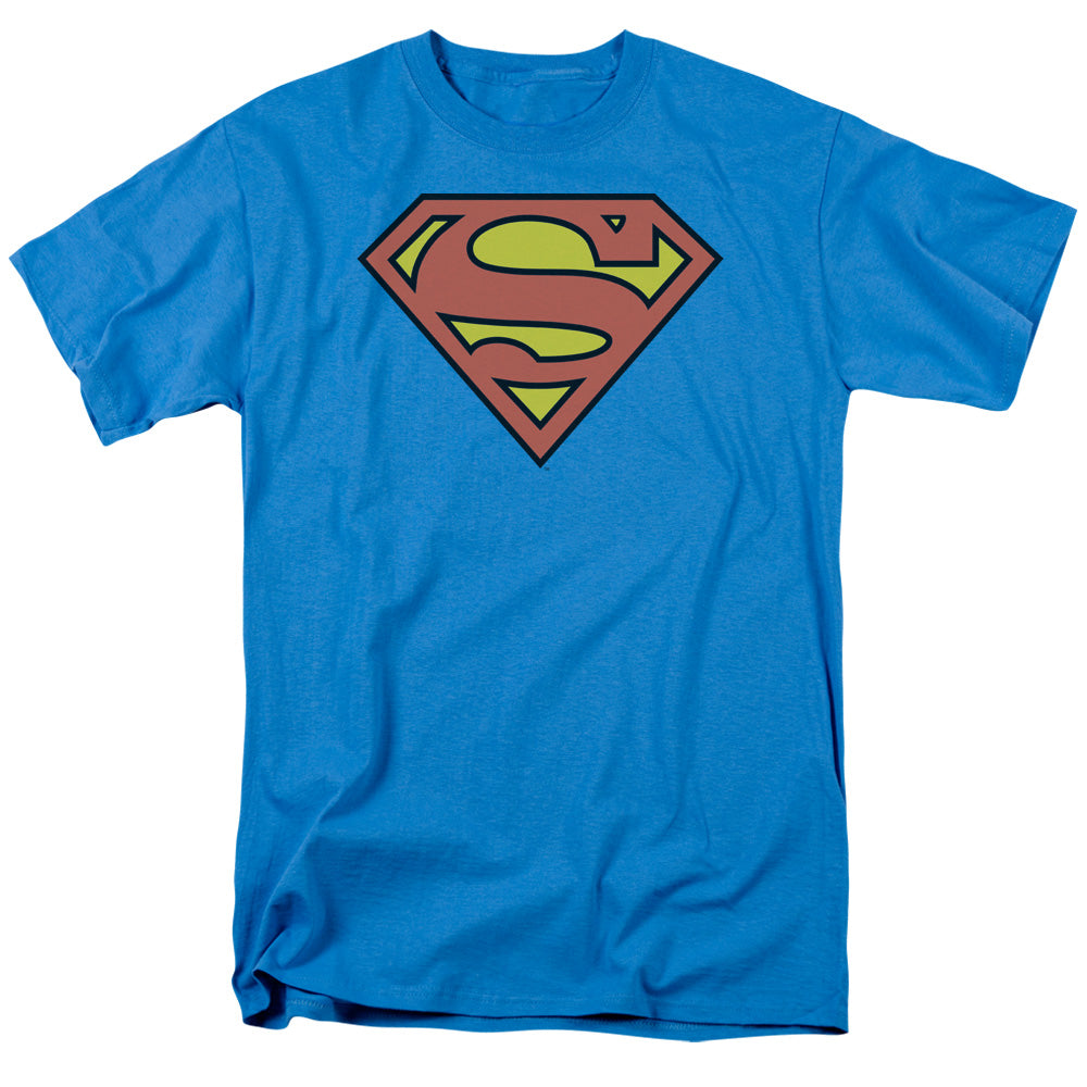 AN OFFCIALLY LICENSED DC SUPERMAN LOGO MEN'S REGULAR FIT T-SHIRT TURQUOISE