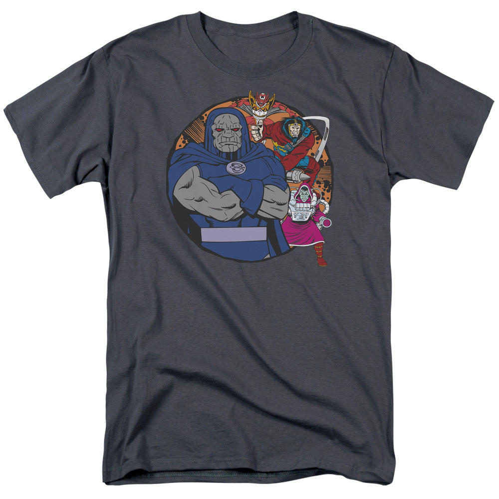 AN OFFCIALLY LICENSED DC APOKOLIPS REPRESENT MEN'S REGULAR FIT T-SHIRT CHARCOAL