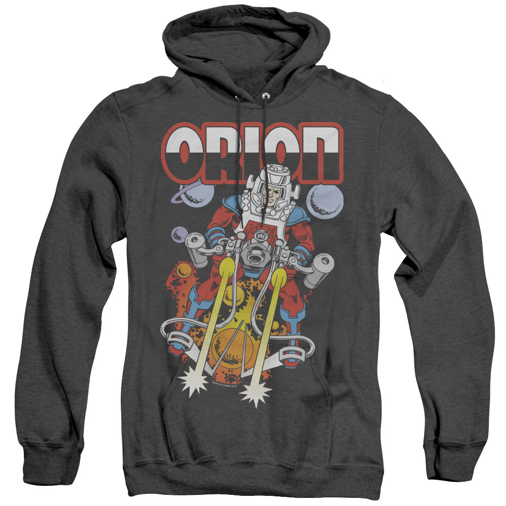 AN OFFCIALLY LICENSED DC ORION ADULT UNISEX HEATHER PULLOVER HOODIE BLACK
