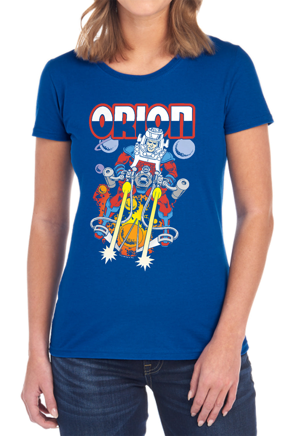 AN OFFCIALLY LICENSED DC ORION WOMEN'S REGULAR FIT T-SHIRT BLACK
