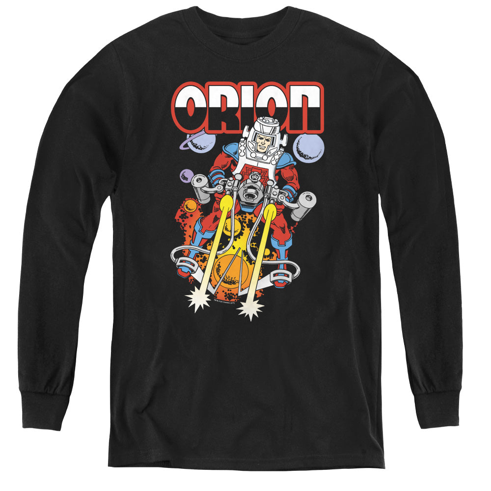 AN OFFCIALLY LICENSED DC ORION YOUTH LONG SLEEVE T-SHIRT BLACK