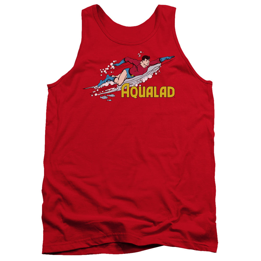 AN OFFCIALLY LICENSED DC AQUALAD ADULT UNISEX TANK TOP RED