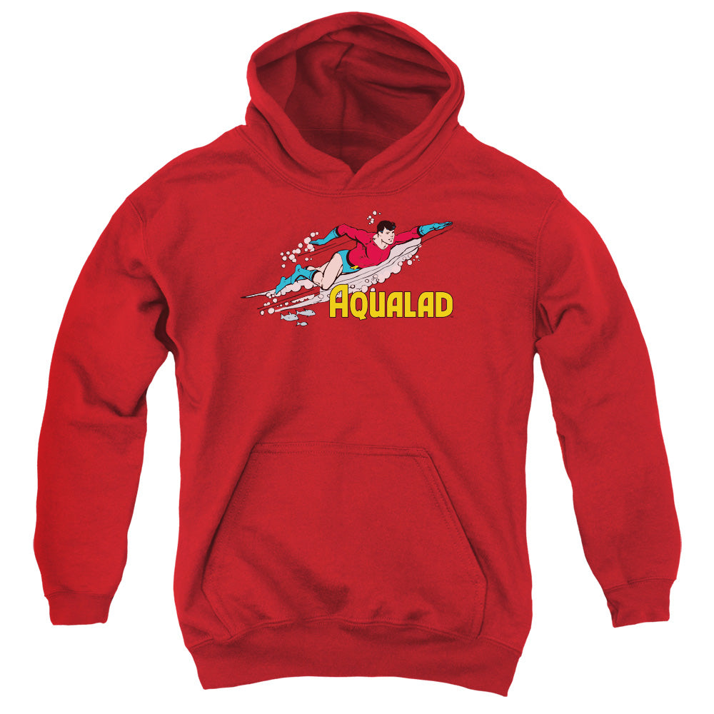 AN OFFCIALLY LICENSED DC AQUALAD YOUTH HOODIE RED