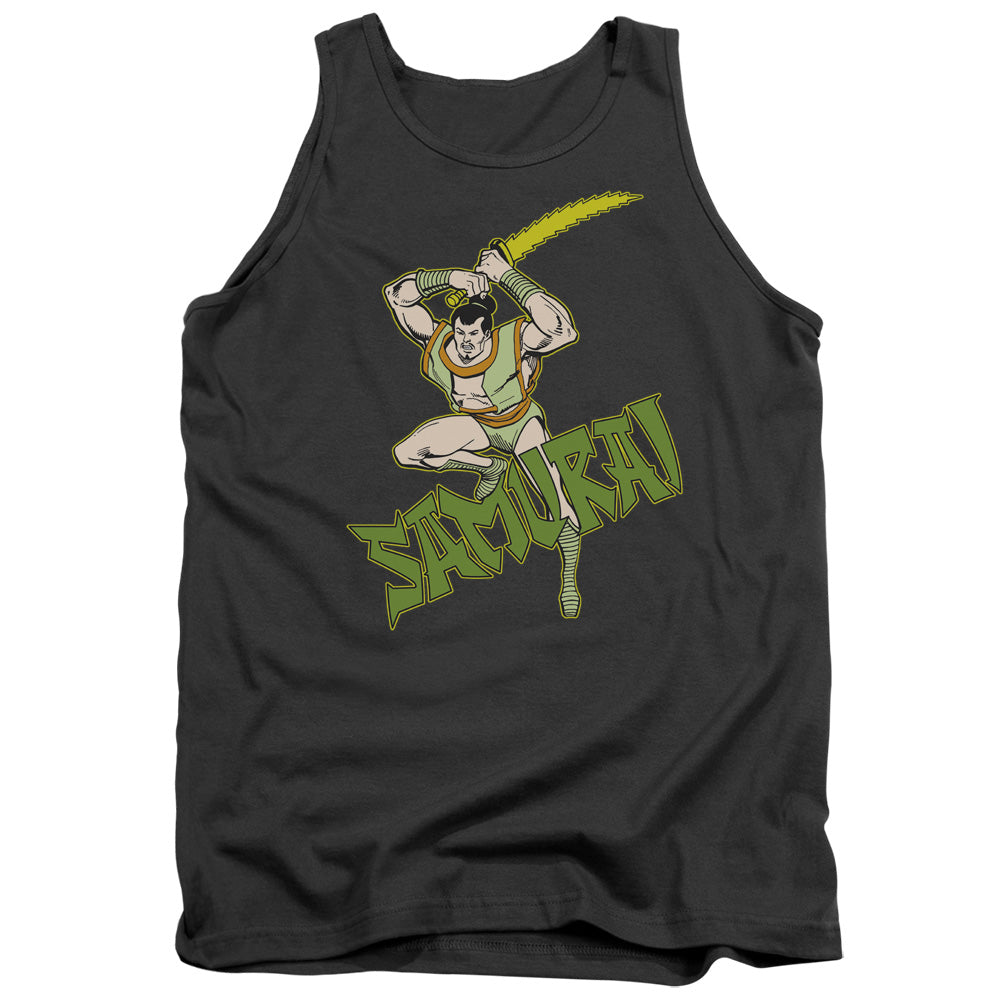 AN OFFCIALLY LICENSED DC SAMURAI ADULT UNISEX TANK TOP CHARCOAL