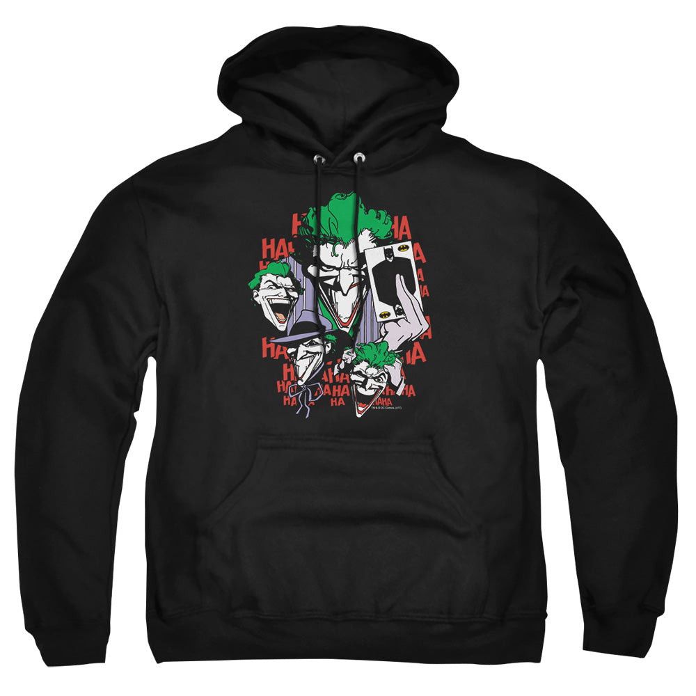 AN OFFCIALLY LICENSED DC FOUR OF A KIND ADULT UNISEX PULLOVER HOODIE BLACK