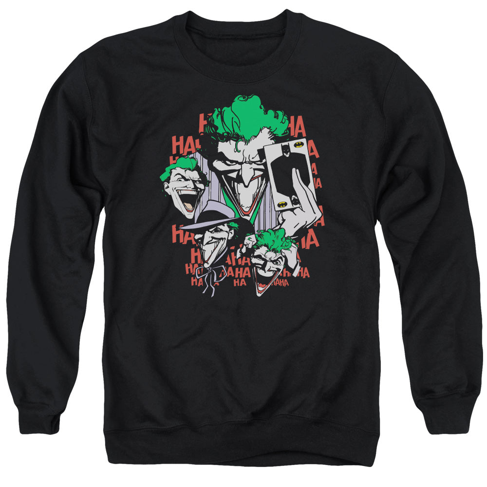 AN OFFCIALLY LICENSED DC FOUR OF A KIND ADULT UNISEX CREWNECK SWEATSHIRT BLACK