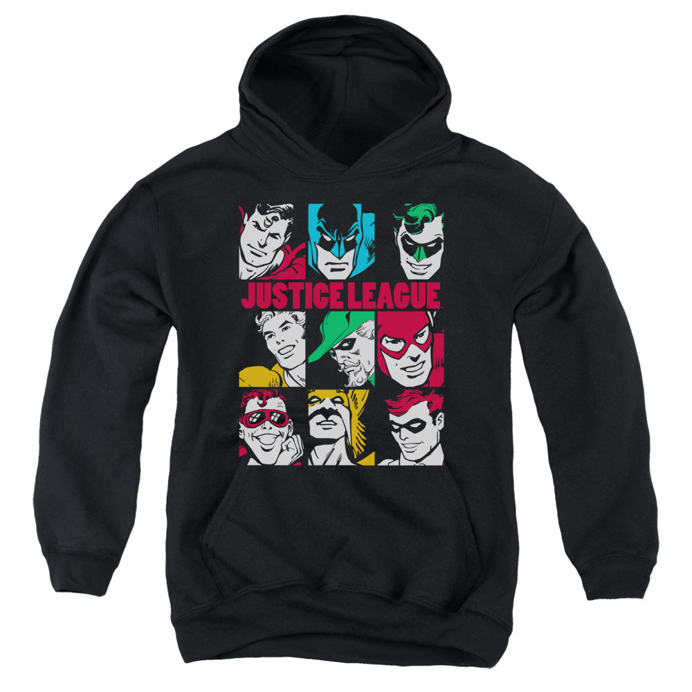 AN OFFCIALLY LICENSED DC NINE BLOCKS OF JUSTICE YOUTH HOODIE BLACK