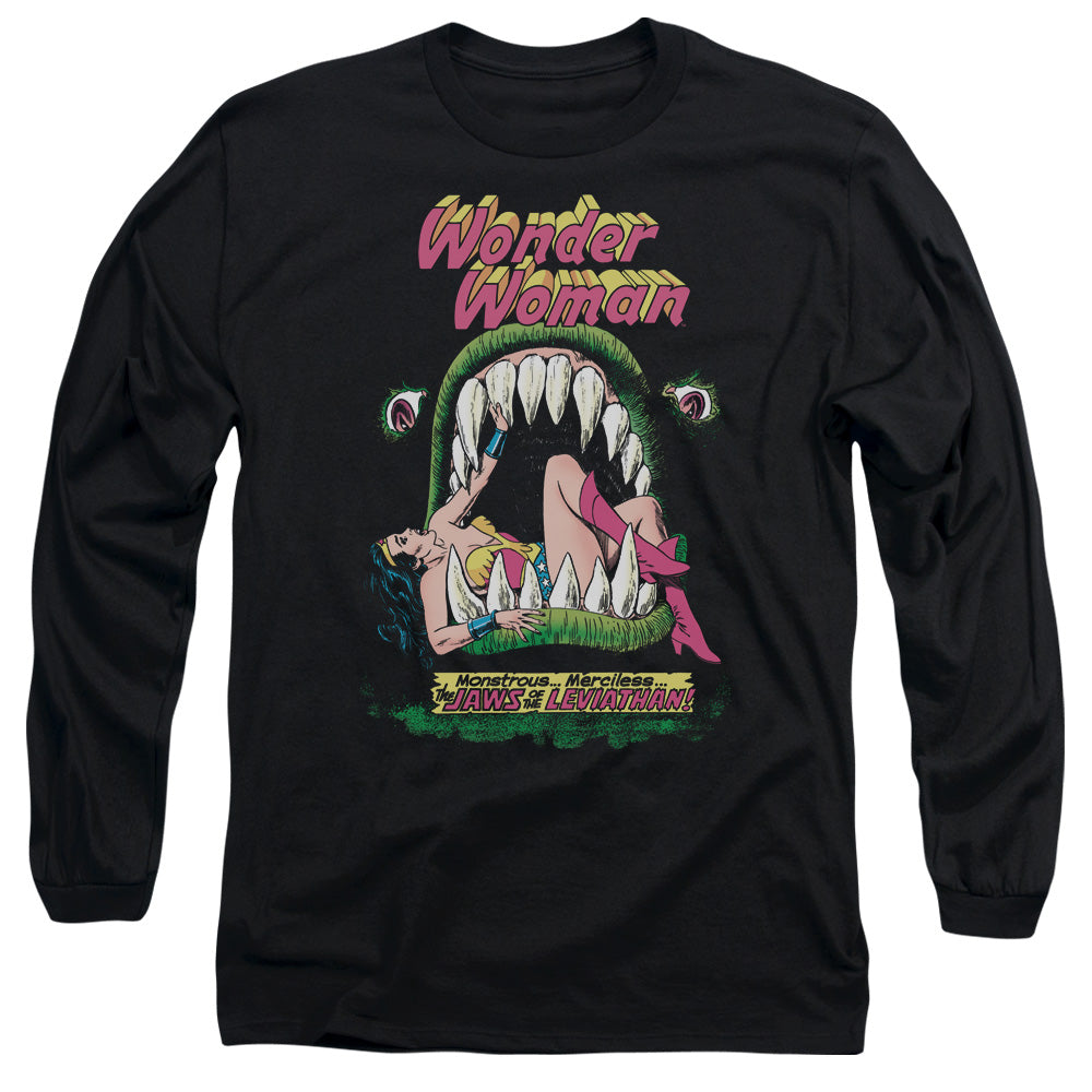 AN OFFCIALLY LICENSED DC JAWS MEN'S LONG SLEEVE T-SHIRT BLACK