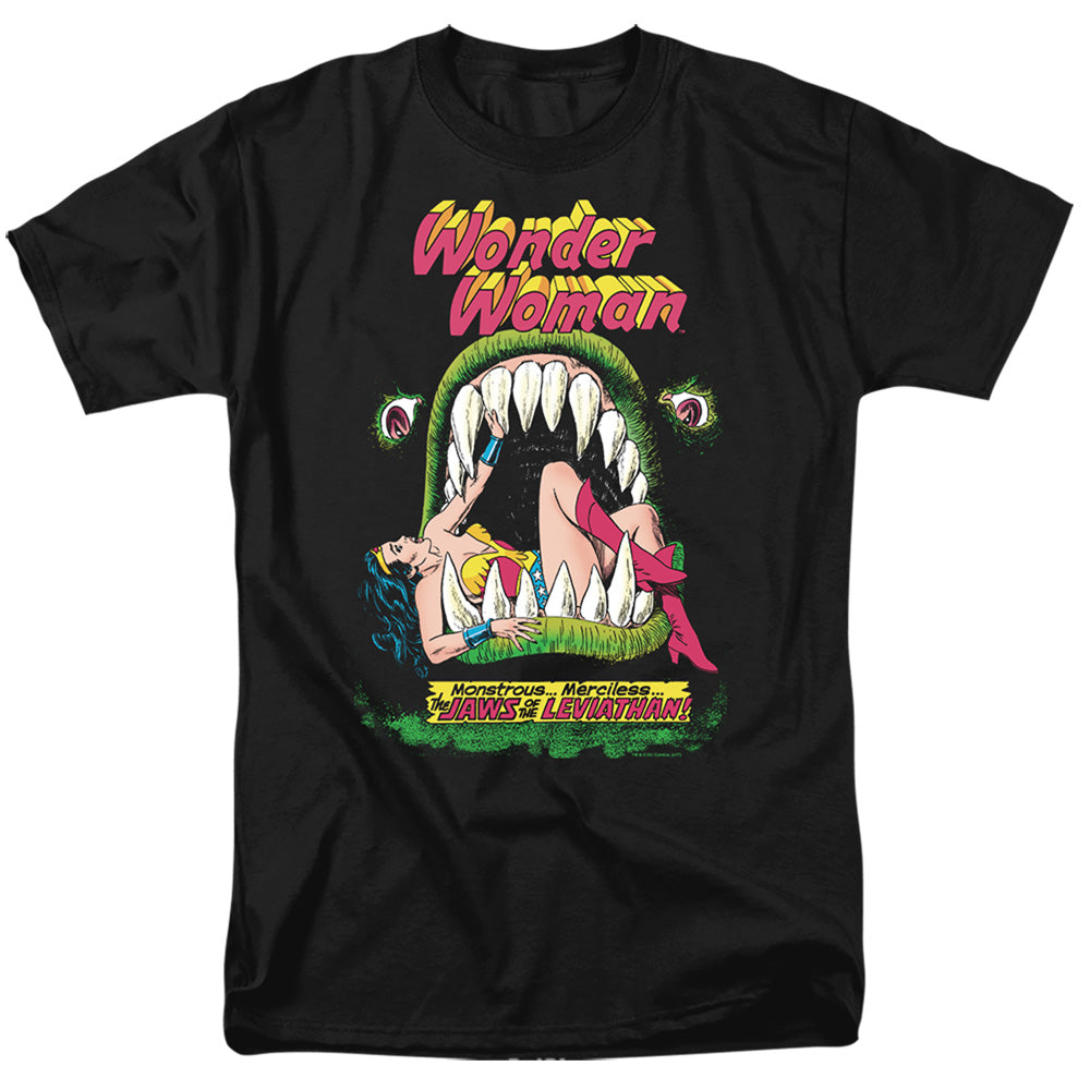 AN OFFCIALLY LICENSED DC JAWS MEN'S REGULAR FIT T-SHIRT BLACK