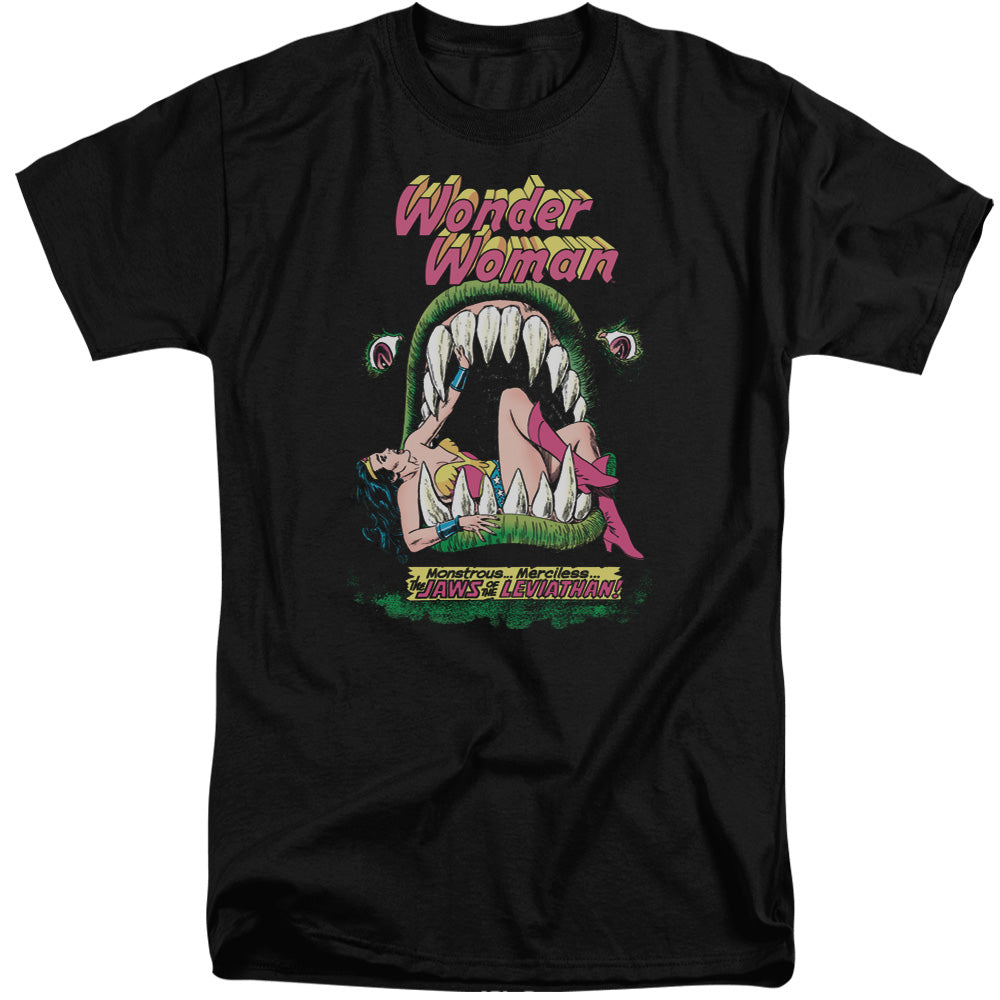 AN OFFCIALLY LICENSED DC JAWS MEN'S TALL FIT T-SHIRT BLACK