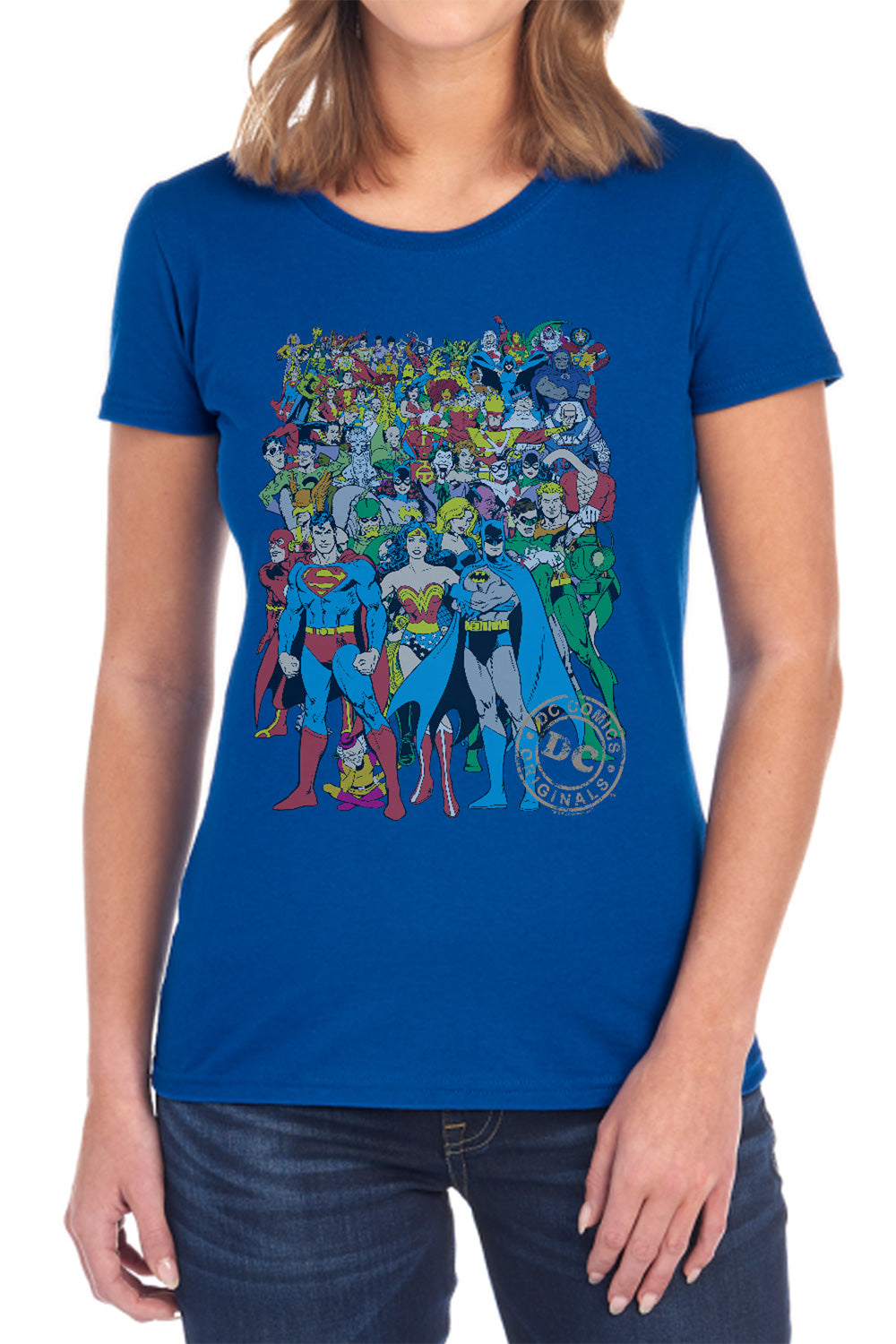 AN OFFCIALLY LICENSED DC ORIGINAL UNIVERSE WOMEN'S REGULAR FIT T-SHIRT BLACK