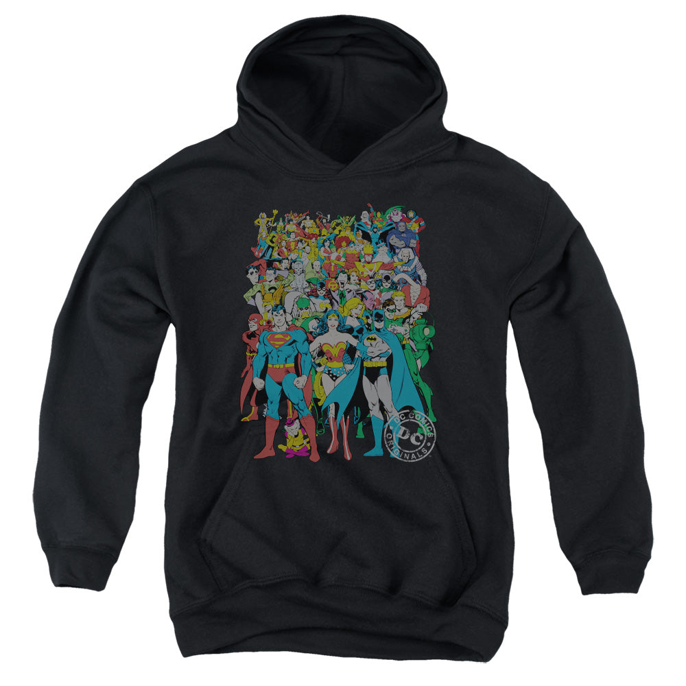 AN OFFCIALLY LICENSED DC ORIGINAL UNIVERSE YOUTH HOODIE BLACK