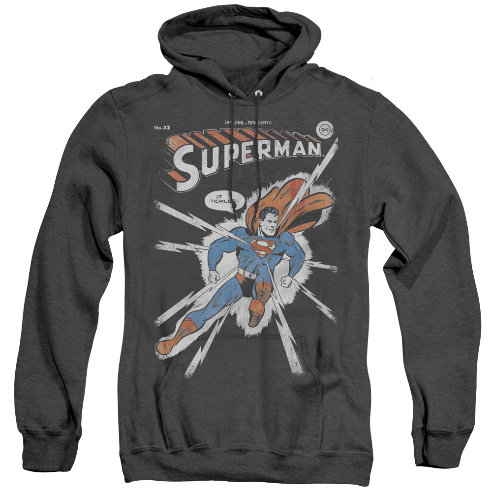 AN OFFCIALLY LICENSED DC COVER ME ADULT UNISEX HEATHER PULLOVER HOODIE BLACK