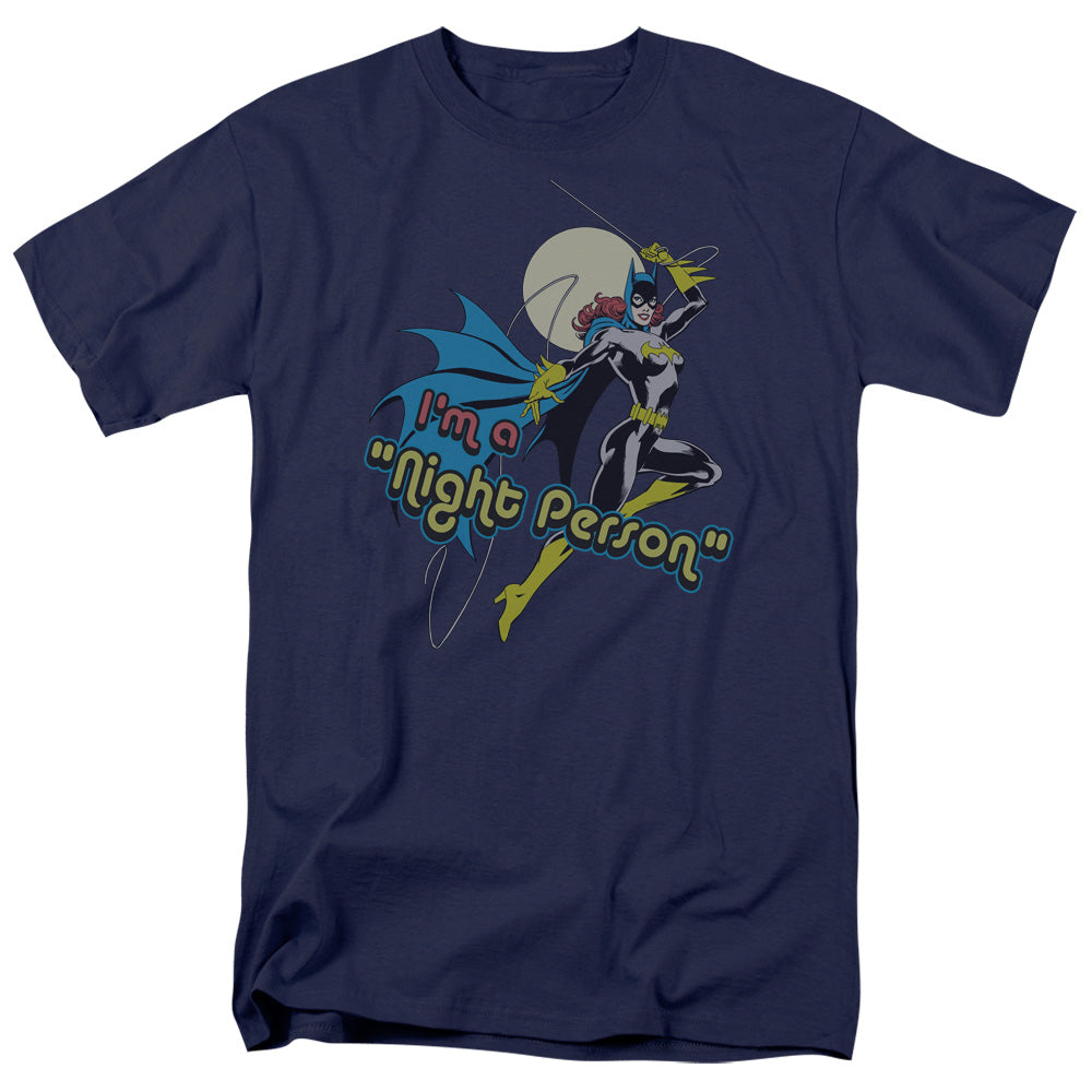 AN OFFCIALLY LICENSED DC NIGHT PERSON MEN'S REGULAR FIT T-SHIRT NAVY