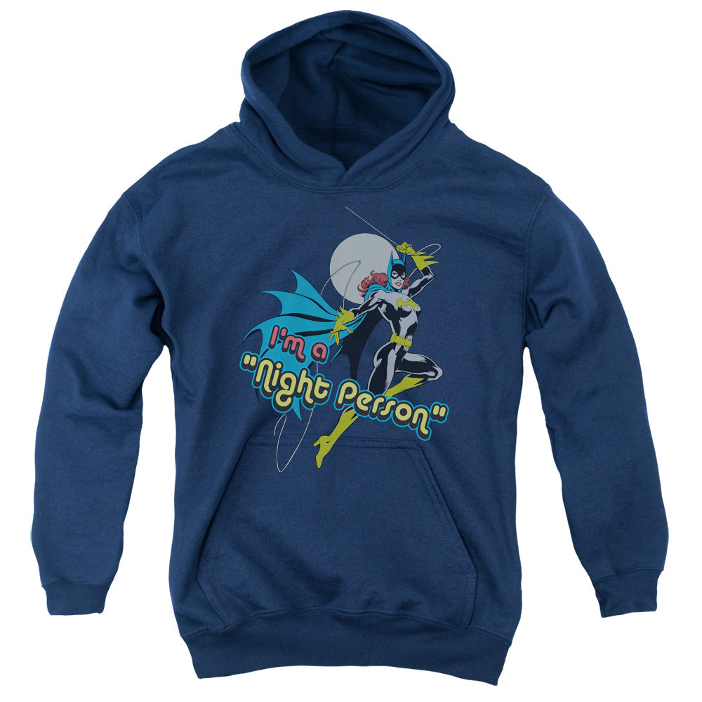 AN OFFCIALLY LICENSED DC NIGHT PERSON YOUTH HOODIE NAVY