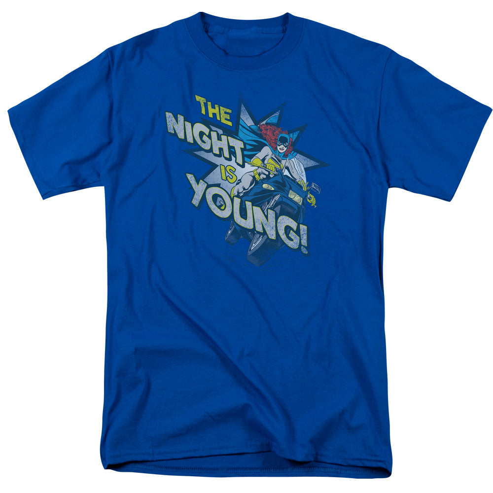 AN OFFCIALLY LICENSED DC THE NIGHT IS YOUNG MEN'S REGULAR FIT T-SHIRT ROYAL