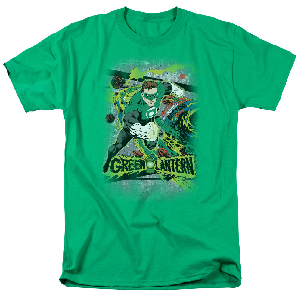 AN OFFCIALLY LICENSED DC SPACE SECTOR 2814 MEN'S REGULAR FIT T-SHIRT KELLY GREEN