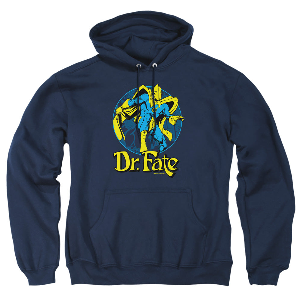 AN OFFCIALLY LICENSED DC DR FATE ANKH ADULT UNISEX PULLOVER HOODIE NAVY