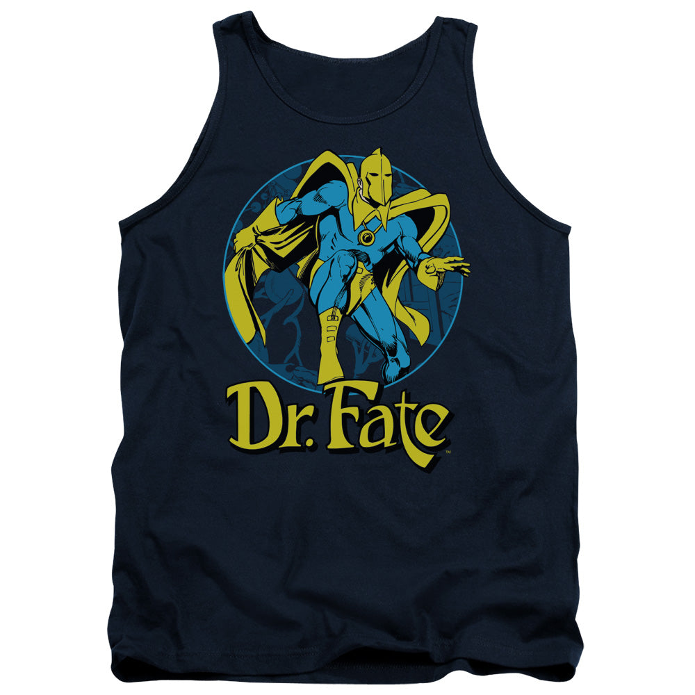 AN OFFCIALLY LICENSED DC DR FATE ANKH ADULT UNISEX TANK TOP NAVY
