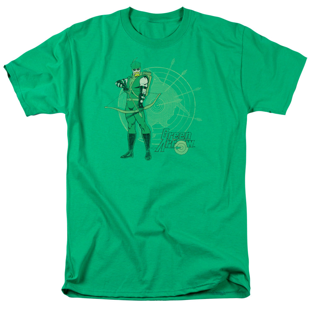 AN OFFCIALLY LICENSED DC ARROW TARGET MEN'S REGULAR FIT T-SHIRT KELLY GREEN