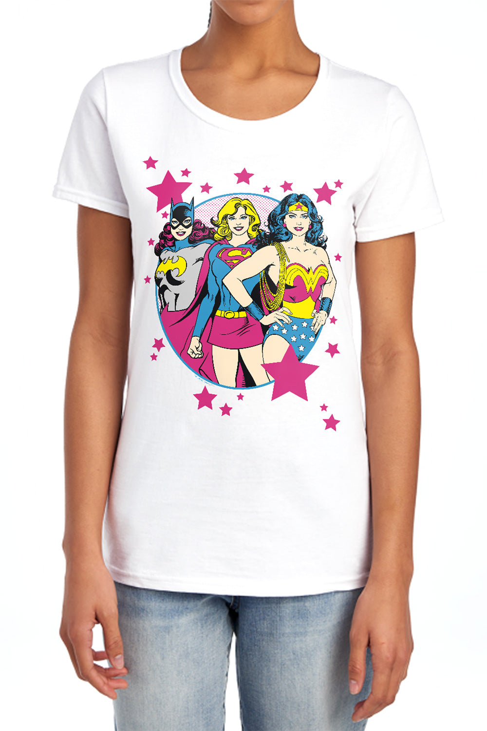 AN OFFCIALLY LICENSED DC WE ARE SUPERIOR WOMEN'S REGULAR FIT T-SHIRT WHITE