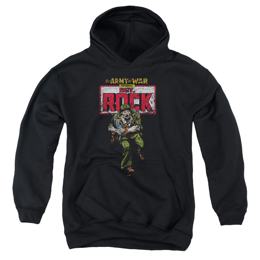 AN OFFCIALLY LICENSED DC SGT ROCK YOUTH HOODIE BLACK