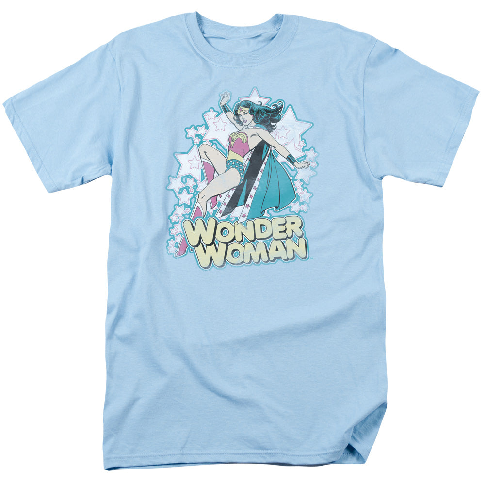 AN OFFCIALLY LICENSED DC IM WONDER WOMAN MEN'S REGULAR FIT T-SHIRT LIGHT BLUE