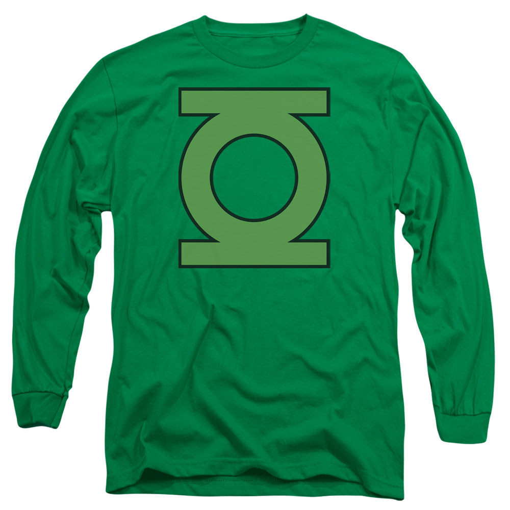 AN OFFCIALLY LICENSED DC GL EMBLEM MEN'S LONG SLEEVE T-SHIRT KELLY GREEN