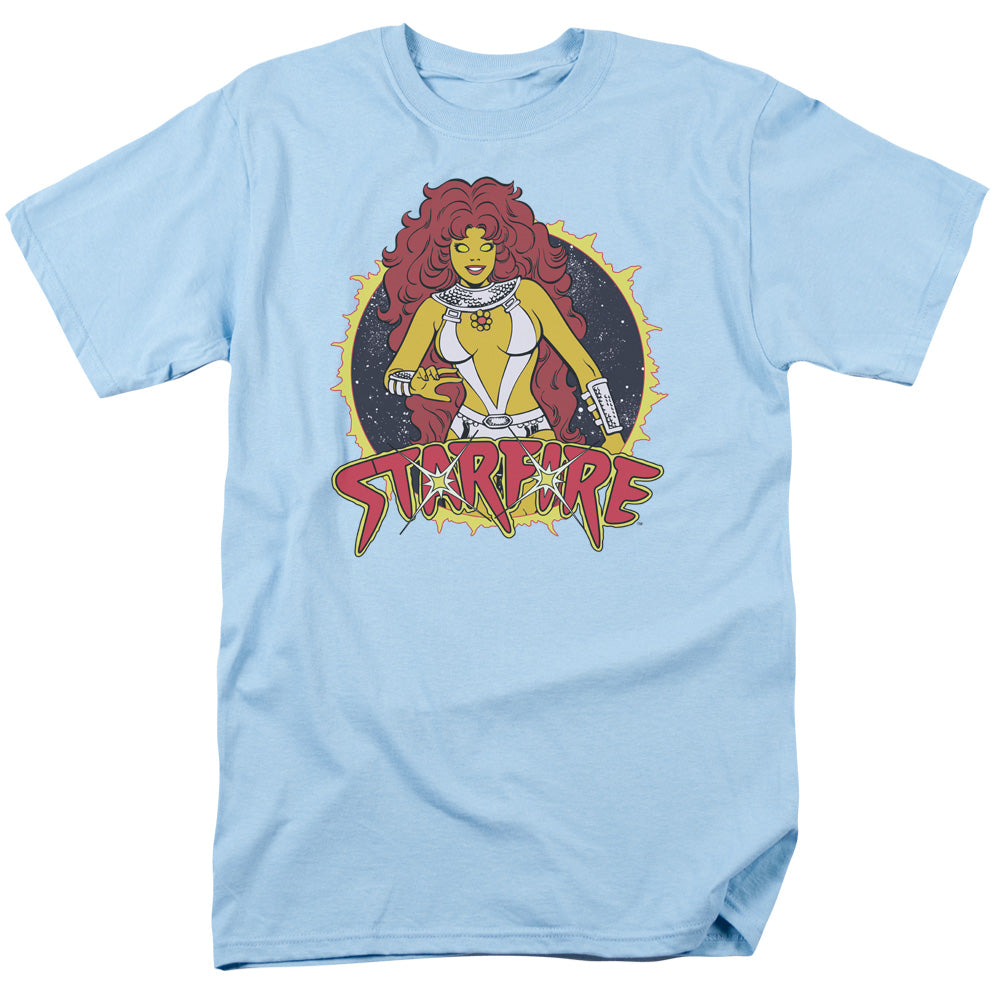 AN OFFCIALLY LICENSED DC STARFIRE MEN'S REGULAR FIT T-SHIRT LIGHT BLUE