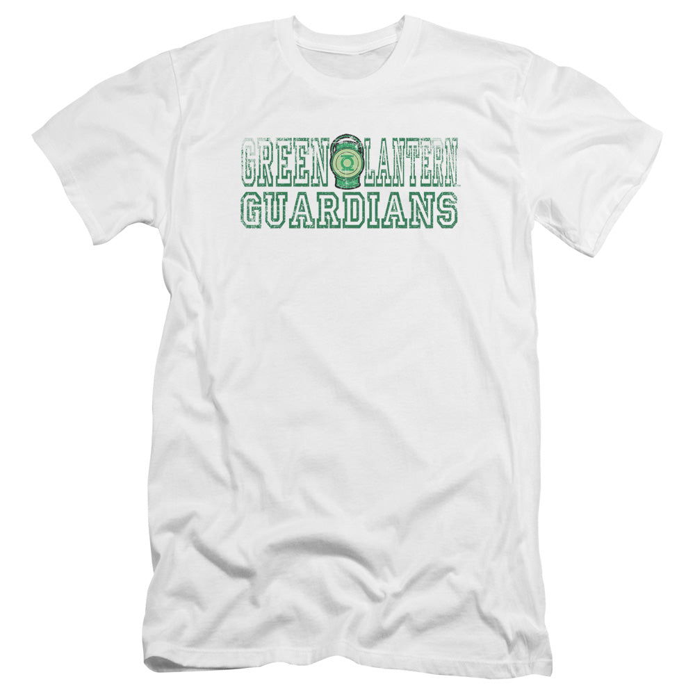 AN OFFCIALLY LICENSED DC GREEN LANTERN GUARDIANS MEN'S PREMIUM SLIM FIT T-SHIRT WHITE