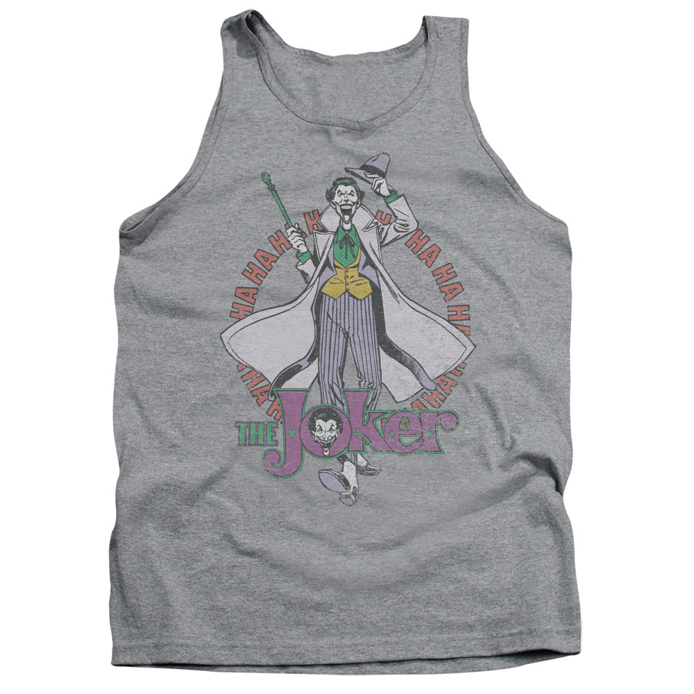 AN OFFCIALLY LICENSED DC MANIACAL ADULT UNISEX TANK TOP ATHLETIC HEATHER