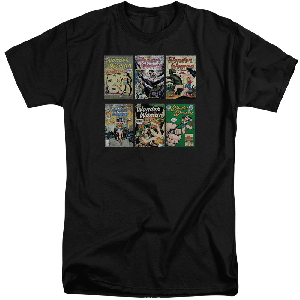 AN OFFCIALLY LICENSED DC WW COVERS MEN'S TALL FIT T-SHIRT BLACK