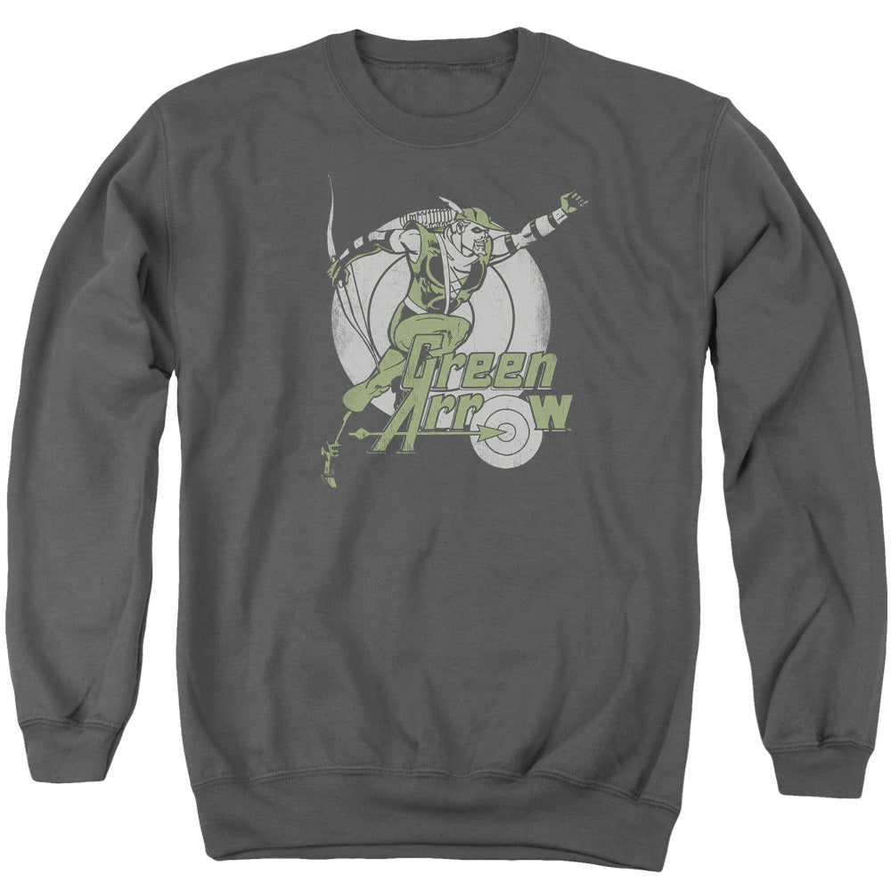 AN OFFCIALLY LICENSED DC RIGHT ON TARGET ADULT UNISEX CREWNECK SWEATSHIRT CHARCOAL