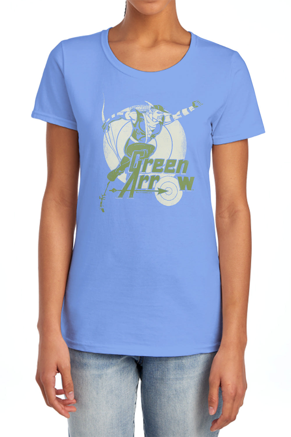 AN OFFCIALLY LICENSED DC RIGHT ON TARGET WOMEN'S REGULAR FIT T-SHIRT CHARCOAL