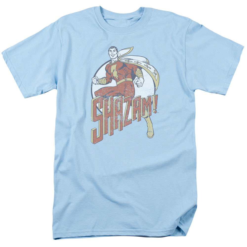 AN OFFCIALLY LICENSED DC STEPPING OUT MEN'S REGULAR FIT T-SHIRT LIGHT BLUE