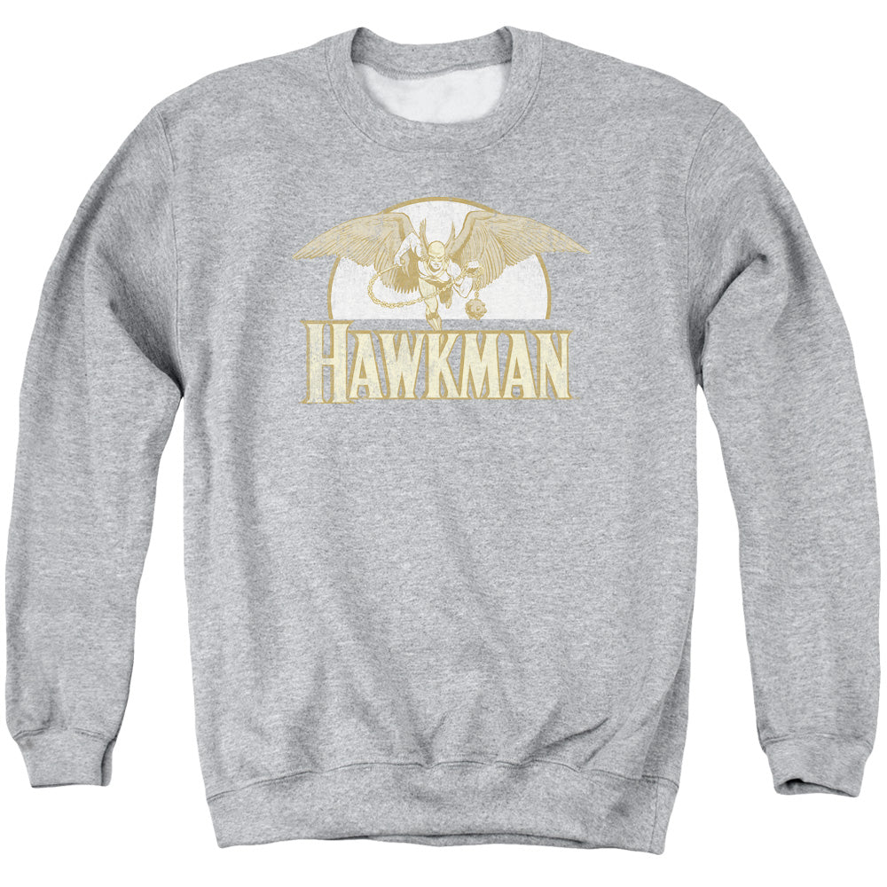 AN OFFCIALLY LICENSED DC FLY BY ADULT UNISEX CREWNECK SWEATSHIRT ATHLETIC HEATHER